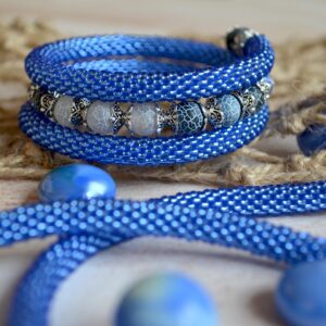 Denim Blue Jewelry Set 2 in 1