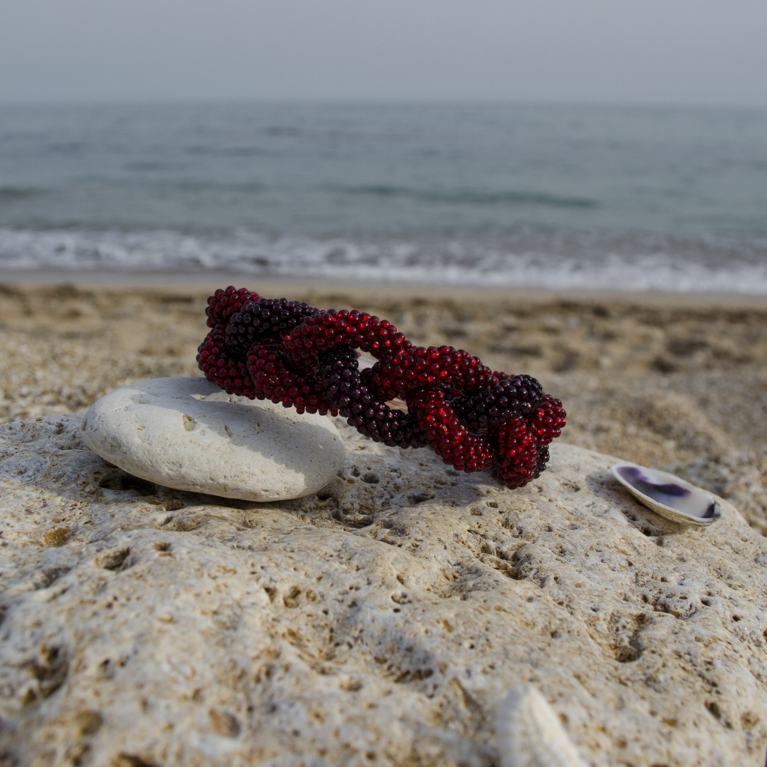 Red Violet Purple Braided Bracelet Seed Beaded Elegant Crochet Bangle Bicolor Magnetic Clasp Woman Festive Armband Handmade Crocheted Rope - Image 12