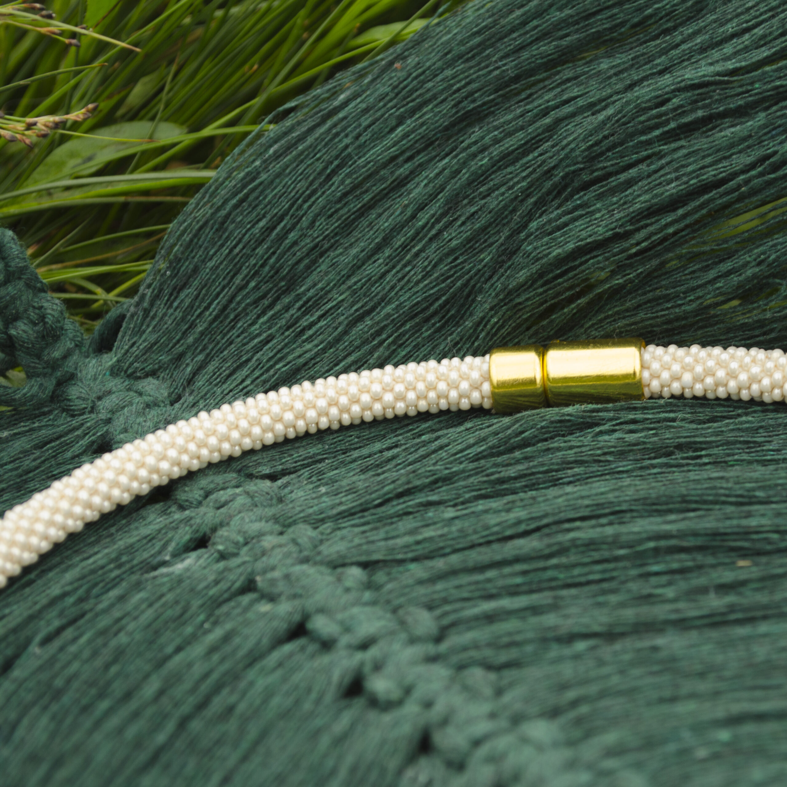 Beige Thin Necklace Nude Memory Wire Choker Seed Beaded Ivory Cream Necklace Minimalist Choker Crochet Sand Rope Delicate Daisy Neck Piece - Image 11