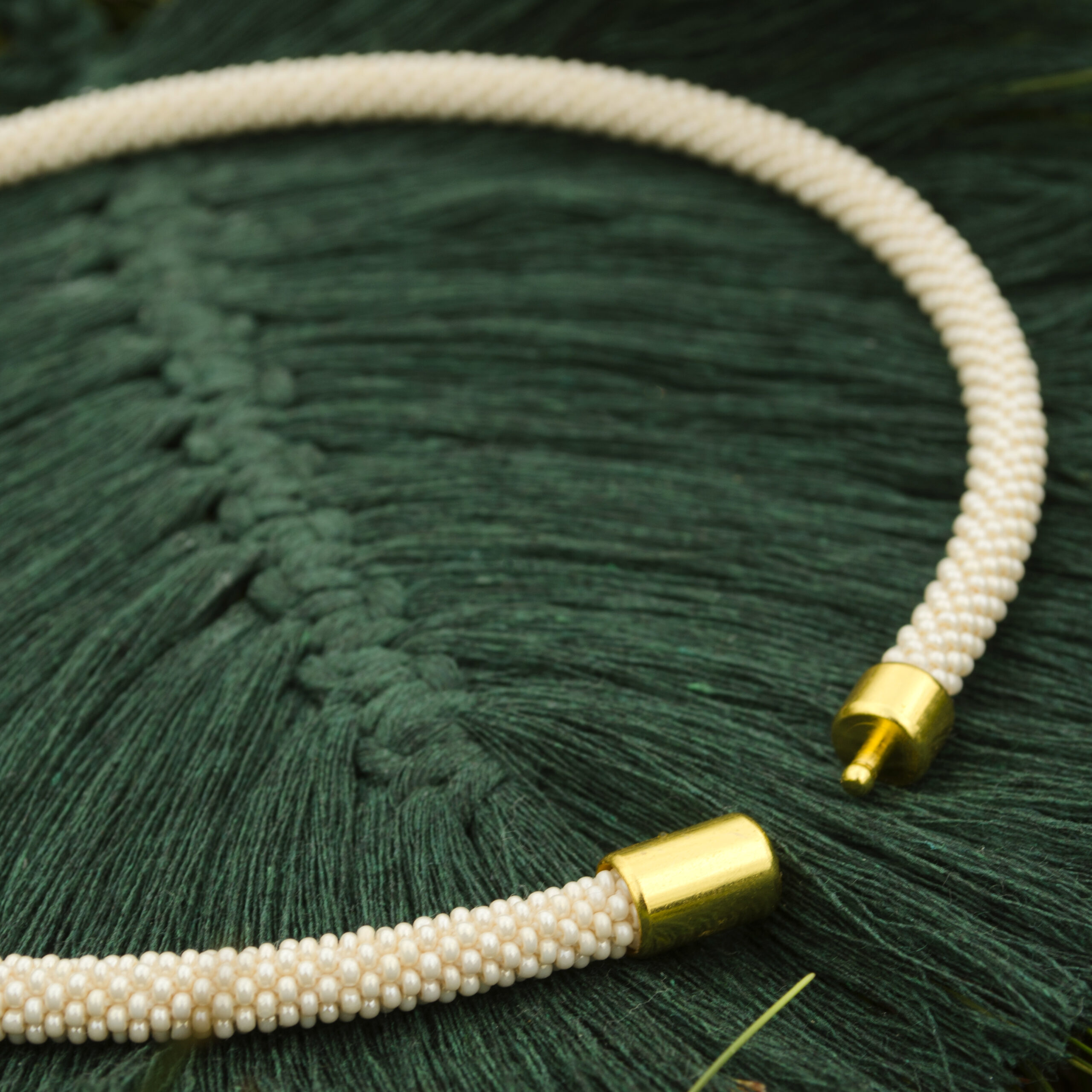 Beige Thin Necklace Nude Memory Wire Choker Seed Beaded Ivory Cream Necklace Minimalist Choker Crochet Sand Rope Delicate Daisy Neck Piece - Image 14