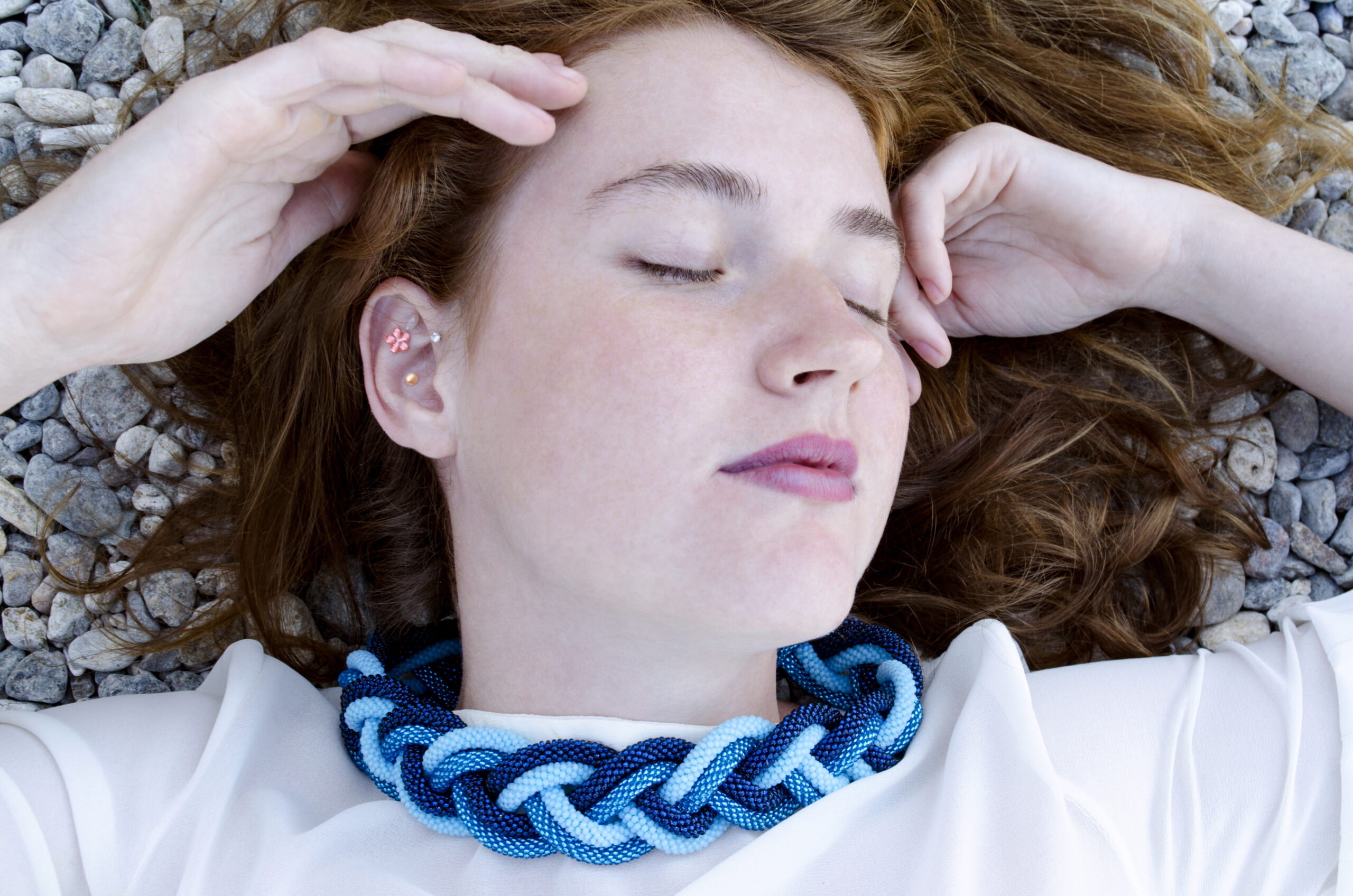 Double Braided Massive Big Bold Dainty Necklace Crochet Rope Femme Collier Glass Seed Beads Stylish Artisan Elegant Eco Friendly Bib Jewelry - Image 12