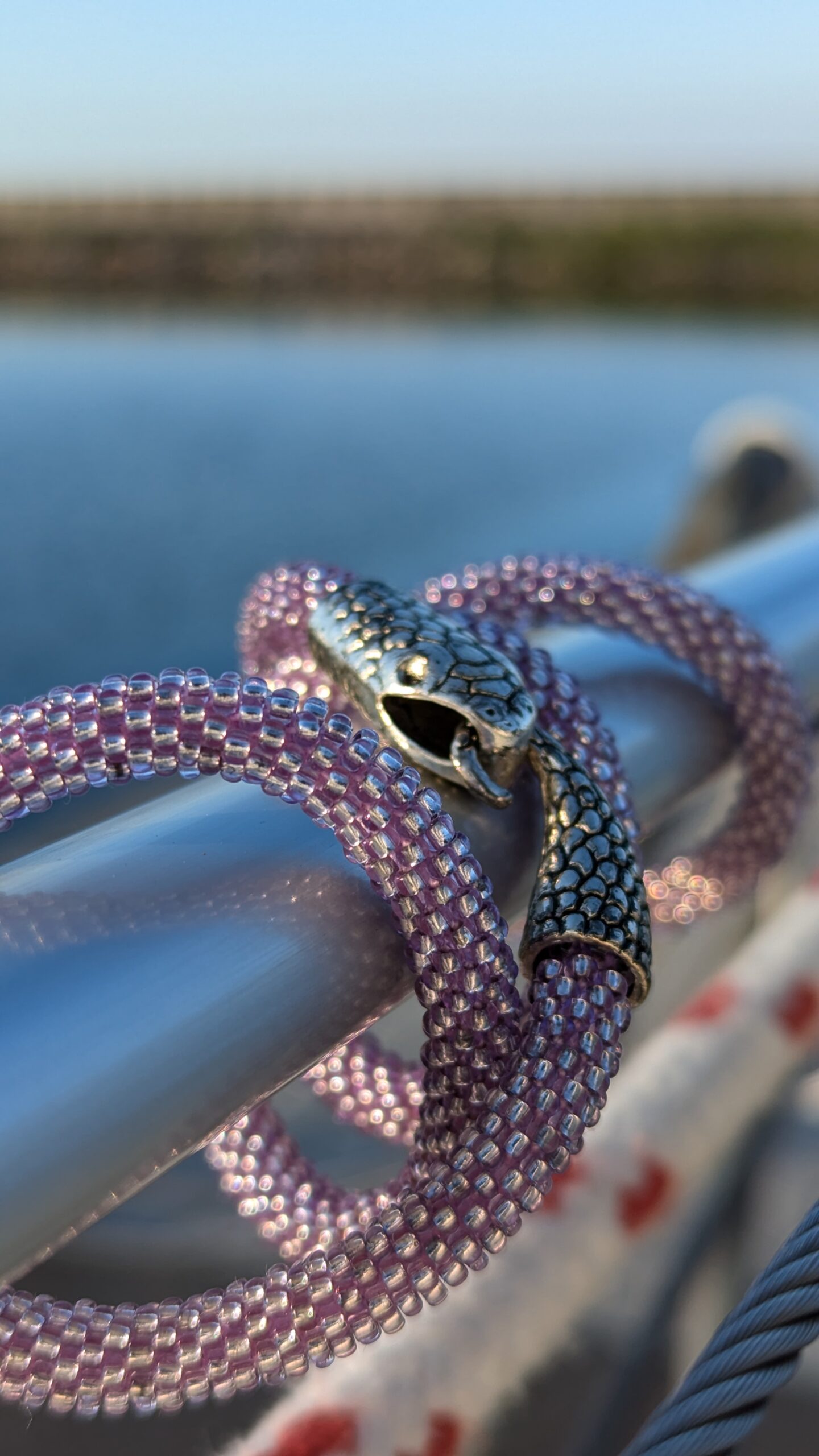 Snake Seed Beaded Necklace Elegant Purple Choker Crochet Rope 3 Wrap Bracelet Transformable Neck Piece Birthday Gift for Her Summer Jewelry - Image 10