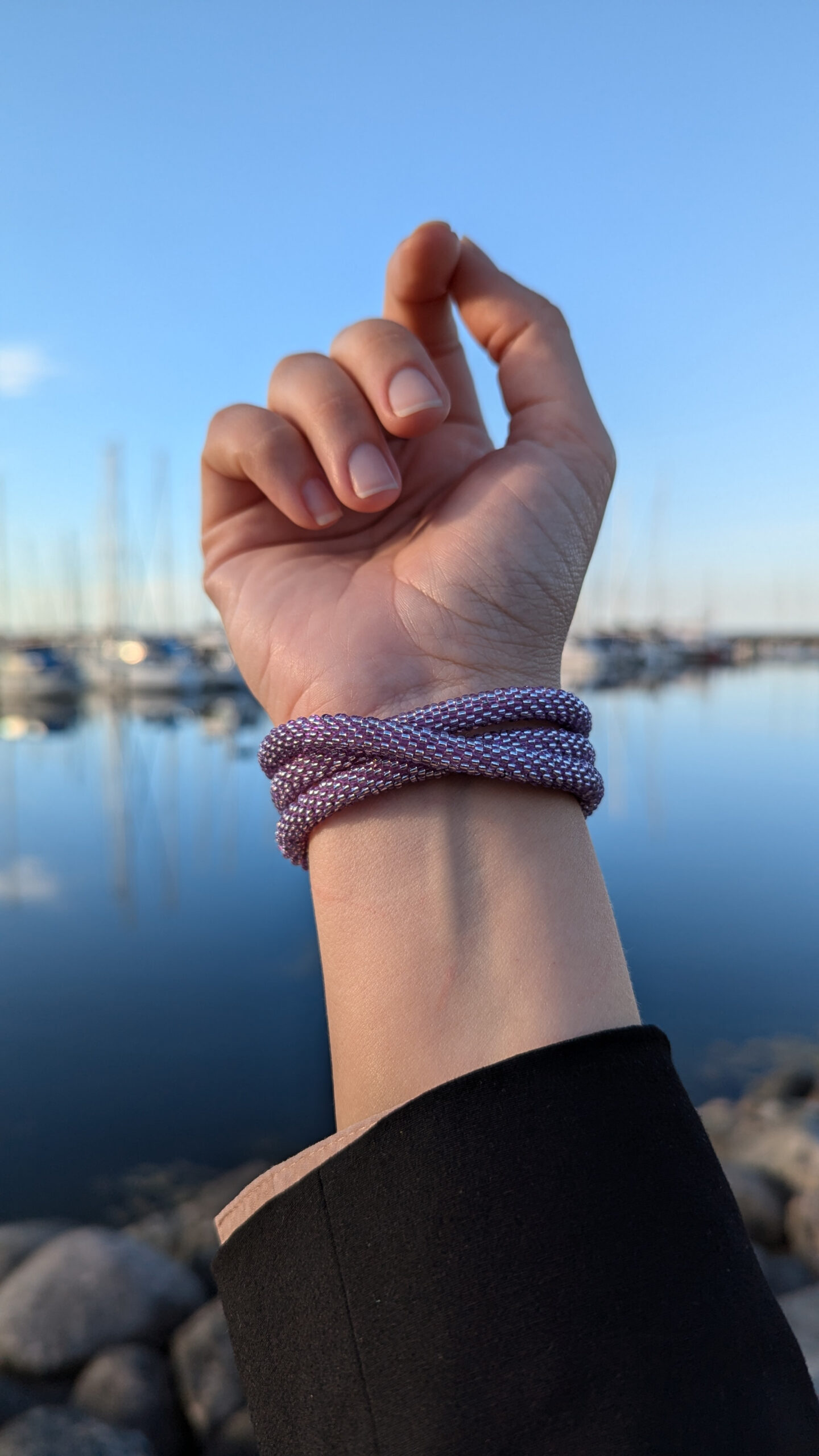 Snake Seed Beaded Necklace Elegant Purple Choker Crochet Rope 3 Wrap Bracelet Transformable Neck Piece Birthday Gift for Her Summer Jewelry - Image 8