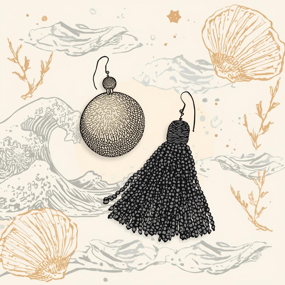 unique handmade crochet with the hook minimalist earrings